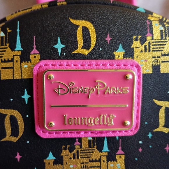 Loungefly Black and Pink Castle Backpack - Picture 4 of 9